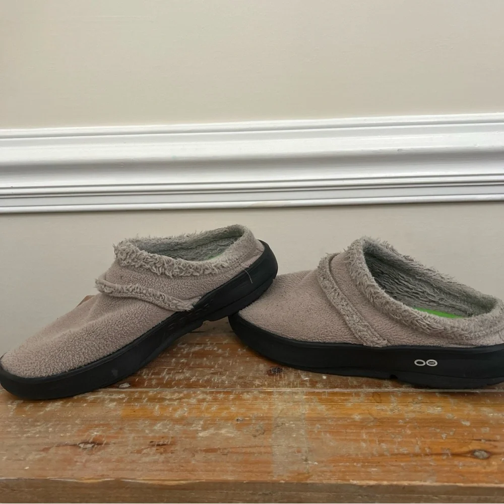 OOFOS OOcoozie Mule Women's Size 10 Clog Slip-on Shoes - Tawny - Beige Gray - Picture 6 of 13
